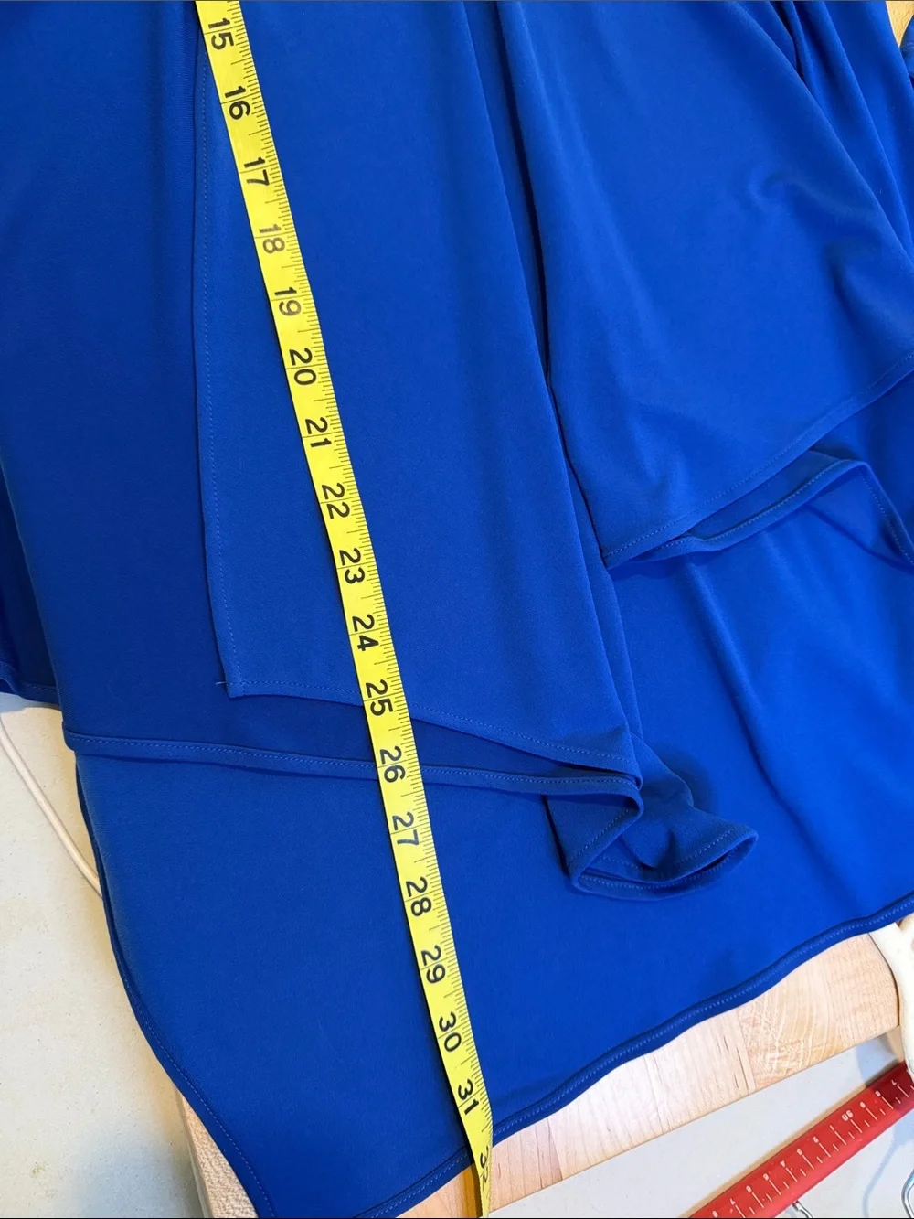 Joseph Ribkoff Royal Sapphire asymmetric tunic top size 8